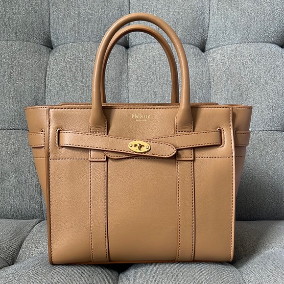Mulberry Handbags - Mulberry Mini Zipped Bayswater Calf Leather Sable